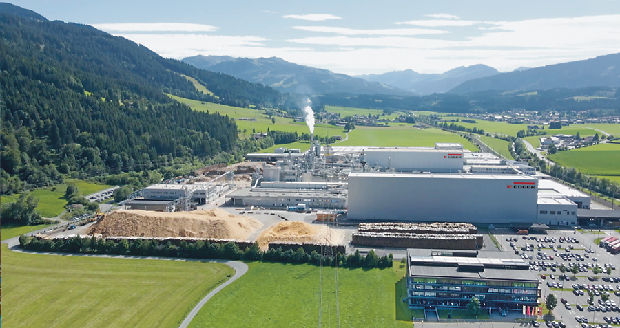 Hoofdkantoor van de Egger groep in het Oostenrijkse St. Johann in Tirol