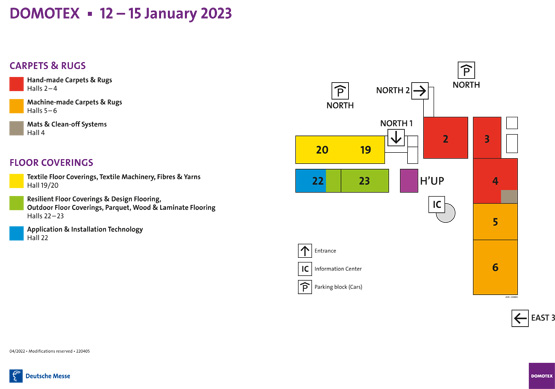 Halindeling Domotex 2023