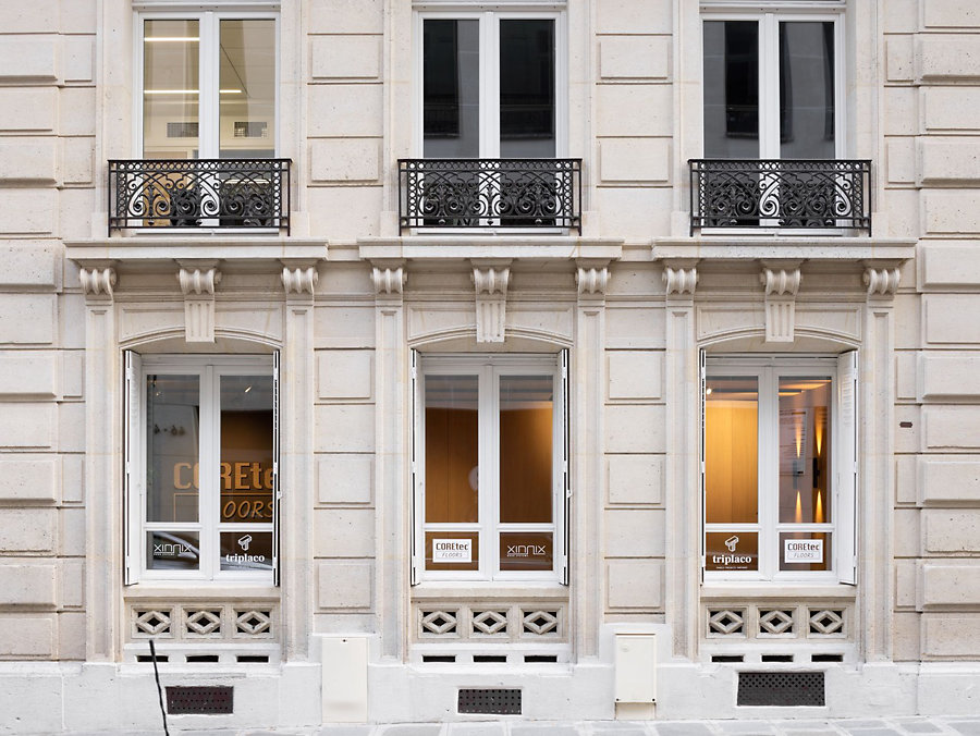 De showroom van COREtec Triplaco en Xinnix in Parijs