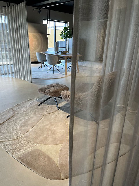 De showroom op de eerste verdieping