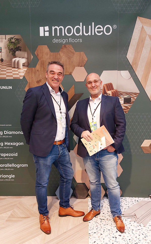 Ronald de Bilde en Etienne Pilet van Unilin Moduleo