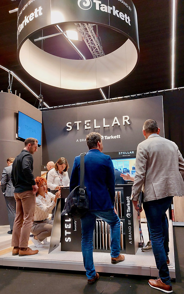 Tarkett kreeg veel aandacht voor zijn nieuwe brand Stellar. 